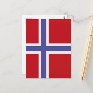 Norway flag postcard