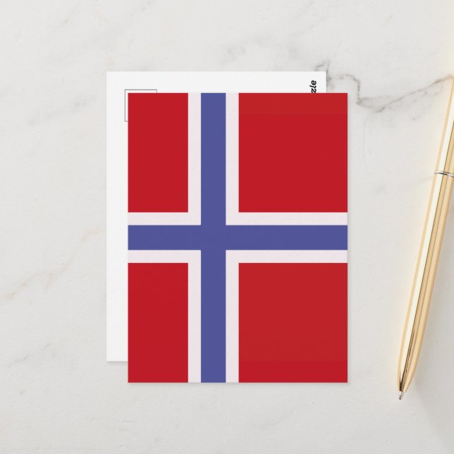 Norway flag postcard (Front/Back In Situ)