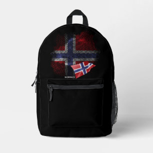 Norway flag printed backpack