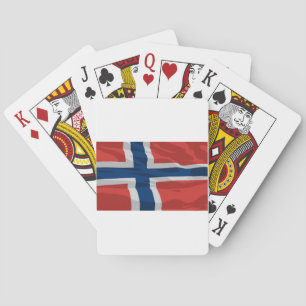 Norway Flag Red And Blue Playing Cards