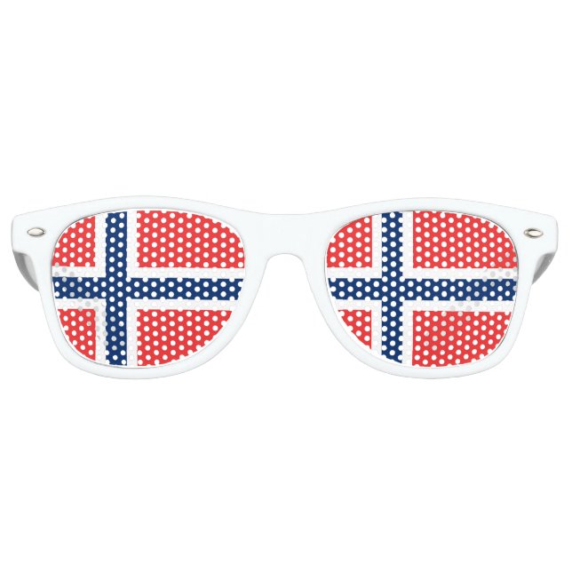 Norway Flag Retro Sunglasses (Front)