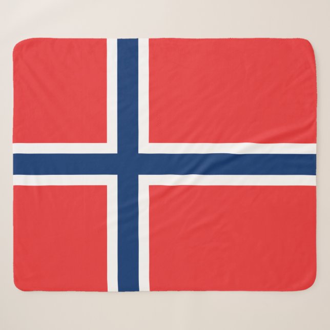Norway Flag Sherpa Blanket (Front (Horizontal))