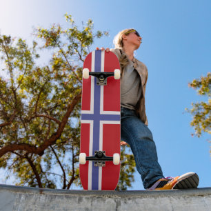 Norway flag skateboard