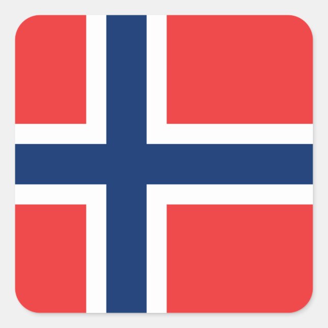 Norway Flag Square Sticker (Front)