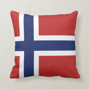 Norway Flag Throw Pillow