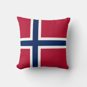Norway Flag Throw Pillow