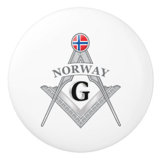 Norway freemasonry sign ceramic knob