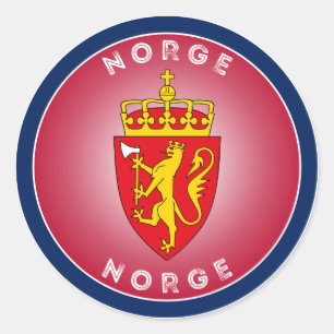Norway Heritage Emblem Classic Round Sticker