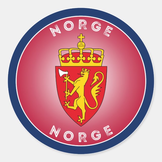 Norway Heritage Emblem Classic Round Sticker (Front)