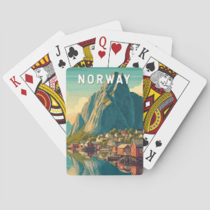 Norway Illustration Travel Art Vintage Playing Cards
