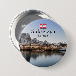Norway Lofoten Islands 3 Inch Round Button