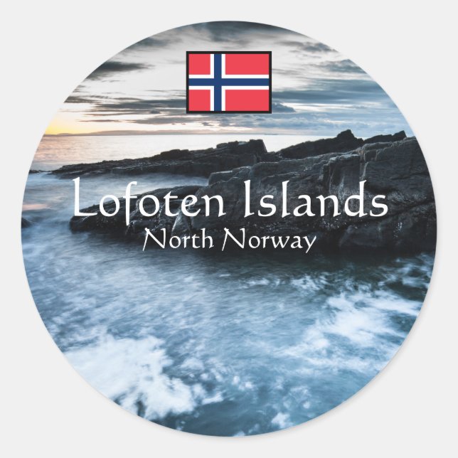 Norway Lofoten Islands Classic Round Sticker (Front)