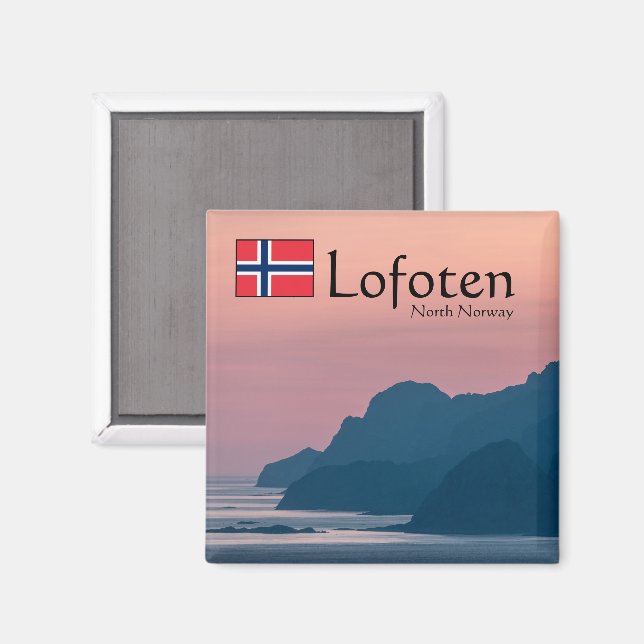 Norway Lofoten Landscape Magnet (Front/Back)
