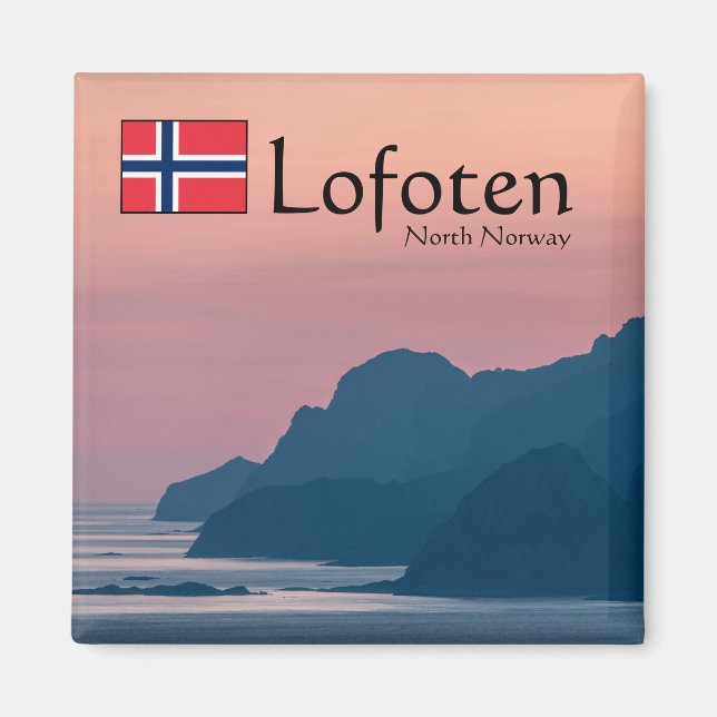 Norway Lofoten Landscape Magnet (Front)
