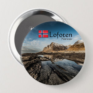 Norway Lofoten Landscape Photo 4 Inch Round Button