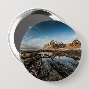 Norway Lofoten Landscape Photo 4 Inch Round Button