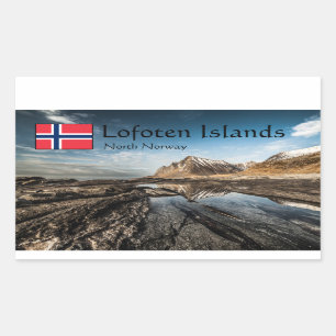 Norway Lofoten Landscape Photo Sticker