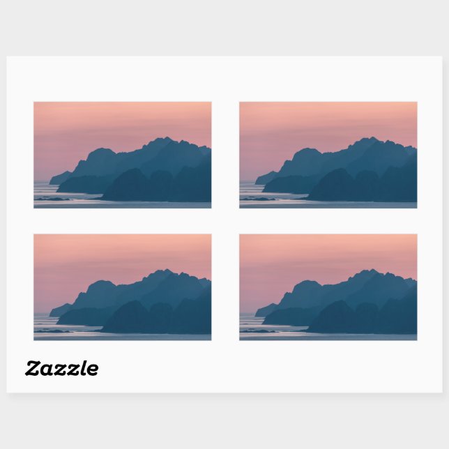 Norway Lofoten Landscape Sticker (Sheet)