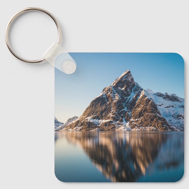 Norway Lofoten Mountain Keychain (Front)