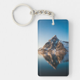 Norway Lofoten Mountain Keychain