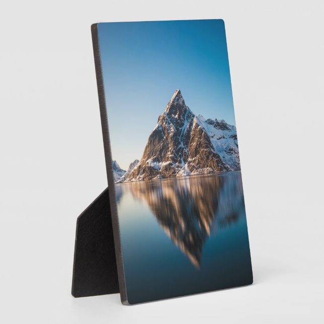 Norway Lofoten Mountain Plaque (Side)