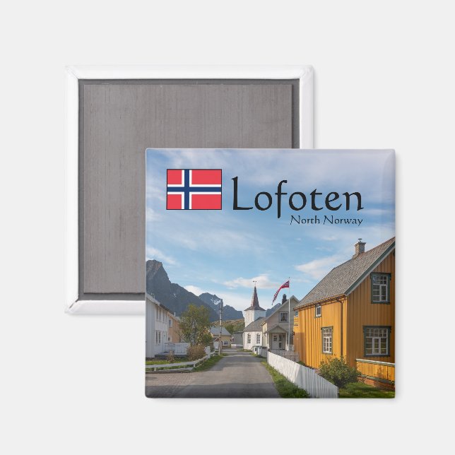 Norway Lofoten Reine Magnet (Front/Back)