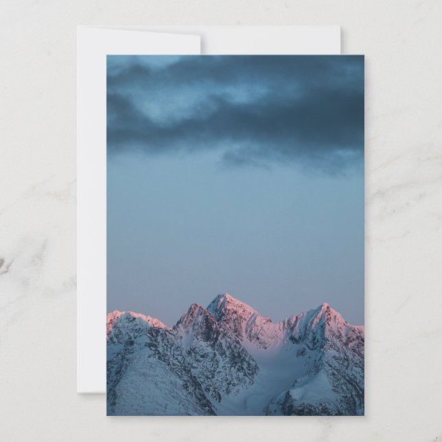 Norway Lyngen Mountains Card (Front)