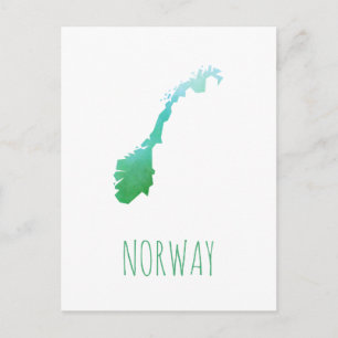 Norway Map Postcard