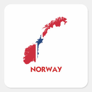 NORWAY MAP SQUARE STICKER