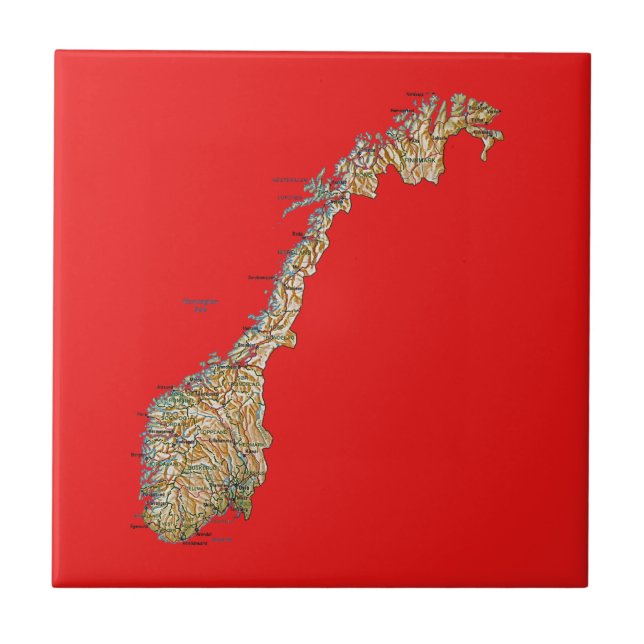 Norway Map Tile (Front)