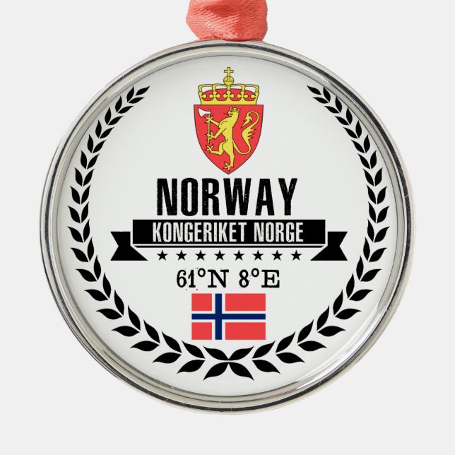 Norway Metal Ornament (Front)