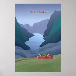 Norway Minimal Travel Poster