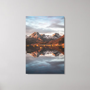 Norway Mountains Landscape Photo Canvas Print