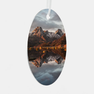 Norway Mountains Landscape Photo Metal Ornament
