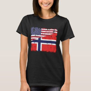 Norway Norge Norwegian American Flag Pride Heritag T-Shirt