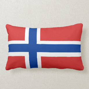 Norway / Norge Norwegian Flag (no text) Accent Lumbar Pillow