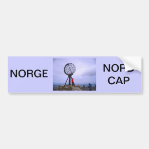 Norway, North Cape, globe symbol Bumper Sticker