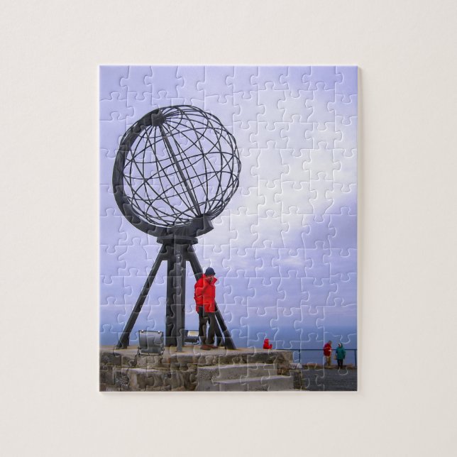 Norway, North Cape, globe symbol Jigsaw Puzzle (Vertical)