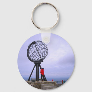 Norway, North Cape, globe symbol Keychain