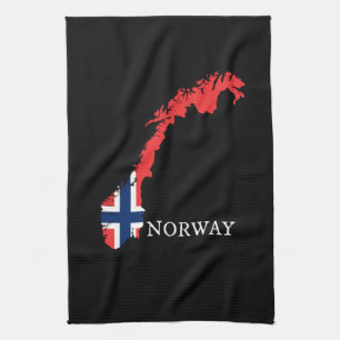 Norway - Norway Flag Kitchen Towel