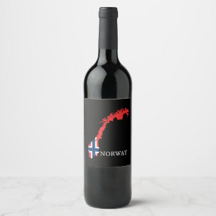 Norway - Norway Flag Wine Label