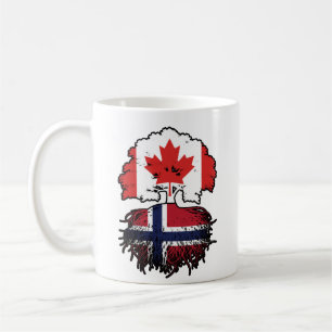 Norway Norwegian Canadian Canada Tree Roots Flag Coffee Mug