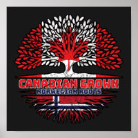 Norway Norwegian Canadian Canada Tree Roots Flag