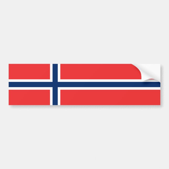 Norway/Norwegian Flag Bumper Sticker (Front)