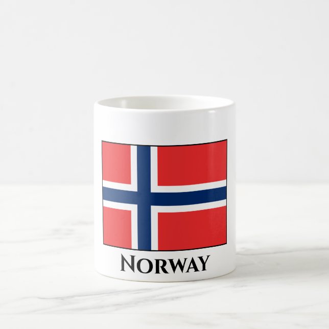 Norway (Norwegian) Flag Coffee Mug (Center)