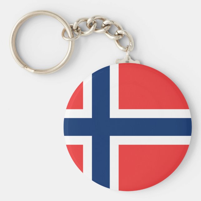 Norway (Norwegian) Flag Keychain (Front)