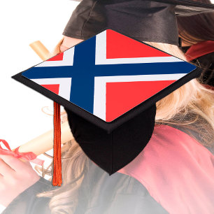 Norway & Norwegian Flag - Students /University Graduation Cap Topper