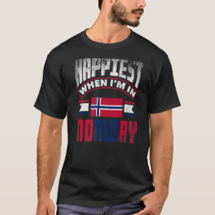 Norway Norwegian Norway Happiest When Im In Norway T-Shirt