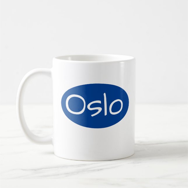 Norway Oslo Unique Font Mug (Left)