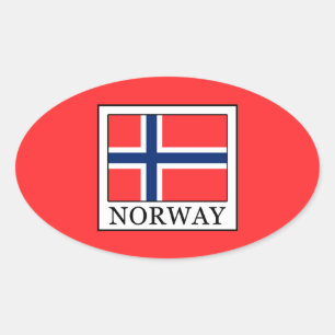Norway Oval Sticker